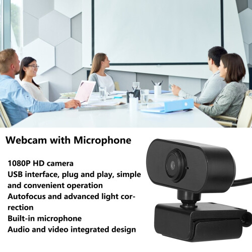 Webcam USB per laptop 1080p 1920x1080 30fps Microfono 2