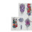 20 tatouages floraux multicolores 4,5x8,3 pouces 12