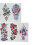 20 tatouages floraux multicolores 4,5x8,3 pouces 9
