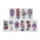 20 tatouages floraux multicolores 4,5x8,3 pouces 14