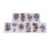 20 tatouages floraux multicolores 4,5x8,3 pouces 8