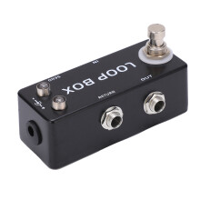 Mini pédale de boucle pour guitare en métal noir True Bypass