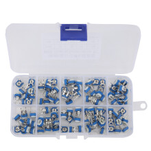 RM065 Potentiomètre trim horizontal 500R-1M bleu/blanc