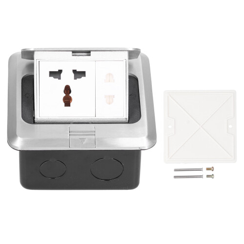 J02 Presa pop-up da pavimento 4 mm², 250V/13A, alluminio 1