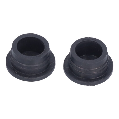 2 pezzi di paracolpi in gomma per scala della piscina nera 5x3,7x2,5 cm 1