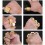 4 pezzi di anelli vintage esagonali/circolari, in lega, 24 mm 10