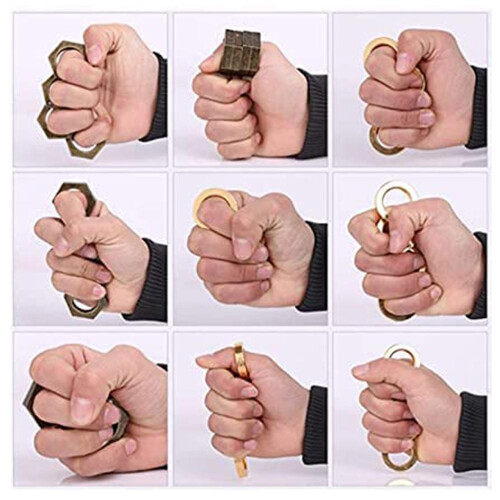 4 pezzi di anelli vintage esagonali/circolari, in lega, 24 mm