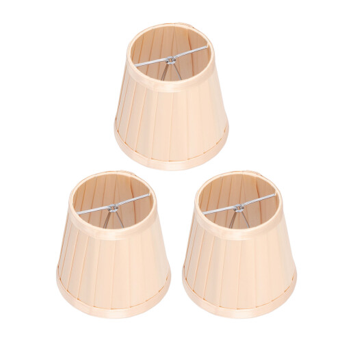 3 pezzi di paraluce clip-on E14 dorato chiaro 12x11x8,5 cm 1