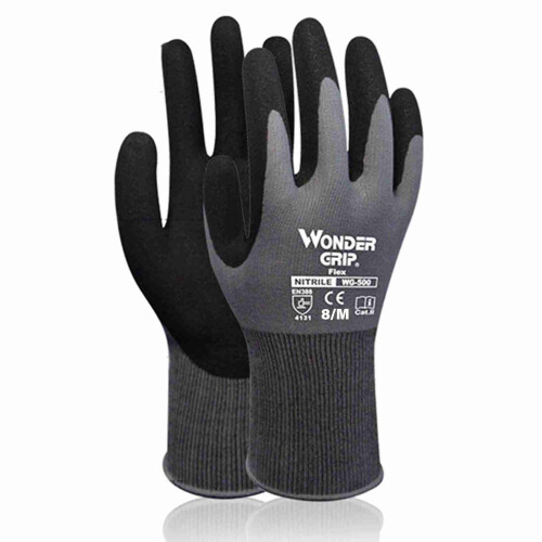 Guanti impregnati di nitrile, M, Nero/Grigio, 70 g 2