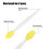 Brosse nasale en silicone souple - double face - jaune 8