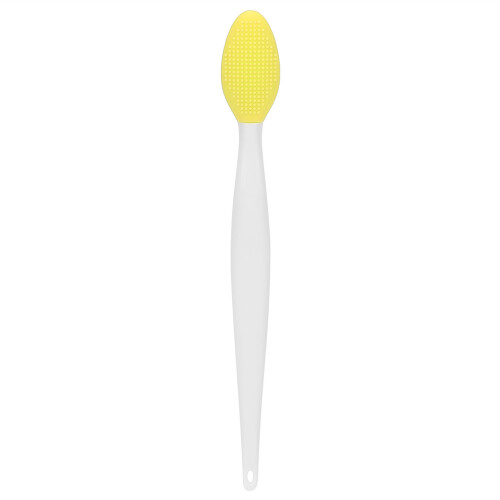 Brosse nasale en silicone souple - double face - jaune 1