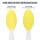 Brosse nasale en silicone souple - double face - jaune 9