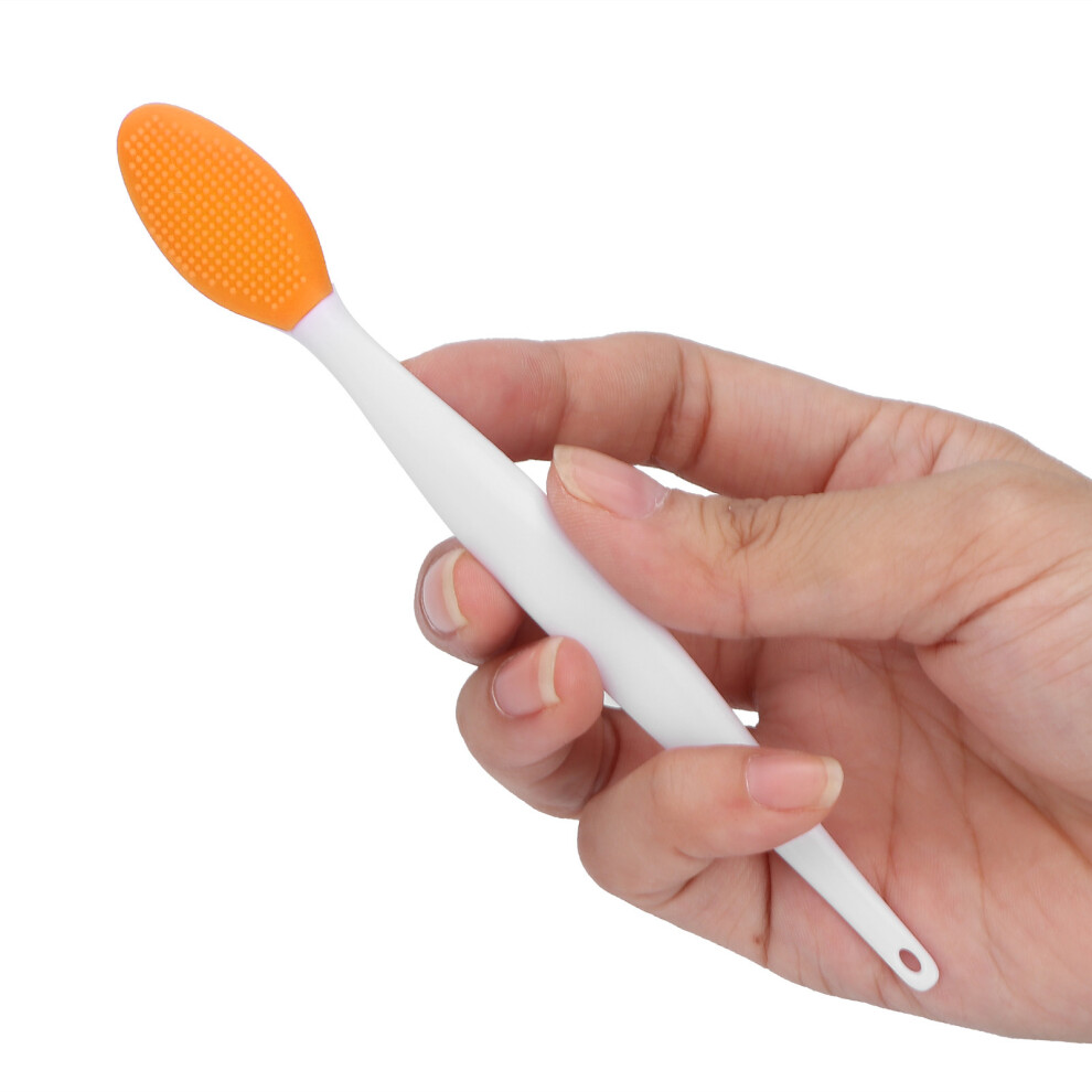 Soft Silicone Nose Cleansing Brush Deep Cleaning Double Sided Exfoliating Lip BrushOrange
