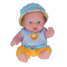 Bambola reborn da neonato di 8 pollici, morbida, in vinile blu