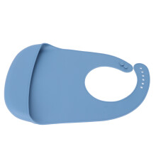 Wasserdichte Silikon-Älteren-Lätzchen mit Krümelauffang für Erwachsene, Blau