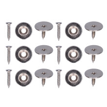 Set da 10 magneti ultrapiatti con foro disco - Ø 15 mm, ferro