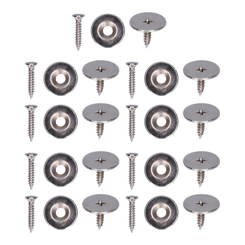 Set da 10 magneti ultrapiatti con foro disco - Ø 15 mm, ferro 1