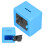 Simulation Safe Box bleu 9,4x9,4x4,5 cm Capacité 13