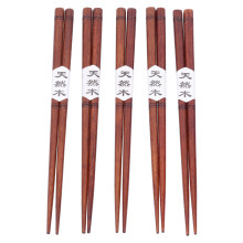 5Pairs Wooden Chopsticks Durable Handmade Chopstick Tableware for Hot Pot Home Restaurant9.3inch Long