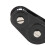 Guida a doppio rullo per canna, punta da 4,0 mm, lega nera 7