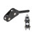 Guida a doppio rullo per canna, punta da 4,0 mm, lega nera 8