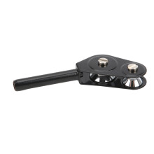 Guida a doppio rullo per canna, punta da 4,0 mm, lega nera