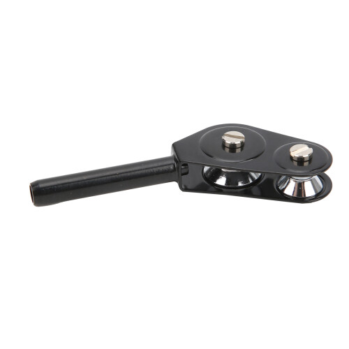 Guida a doppio rullo per canna, punta da 4,0 mm, lega nera