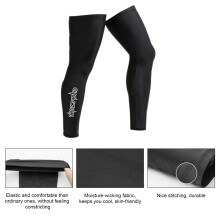 Manicotti per le gambe unisex protezione solare nero S-2XL