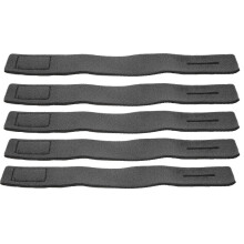 5 pièces de sangles pour canne à pêche, 25x3 cm, 9,8x1,2 po, noir