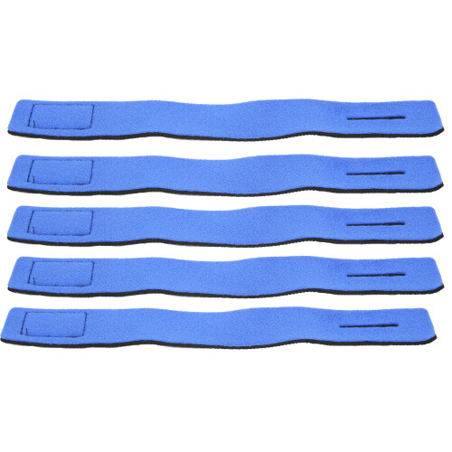 5 pièces Sangles de canne à pêche - 25  3 cm, bleu, élastiques