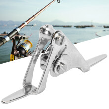 Poulie double en acier inoxydable, embout à rouleau pour pêche 56x24x13 mm
