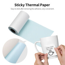 Weißes bedruckbares Thermopapier 57x30mm Wasser- & ölresistenter Kleberollen 10er Pack