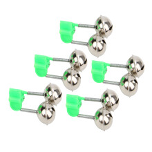 5 pièces alarmes de touche pour poisson à cloche double clip de pointe pour canne 40g