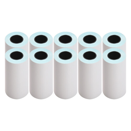 10 rouleaux de papier thermique direct blanc 57x30mm 2