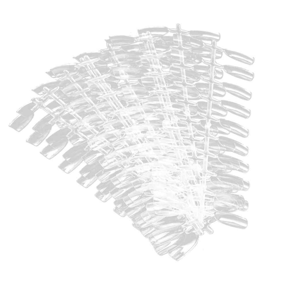 200pcs False Nail Tips Transparent Nail Art Color Style Display Tips Nail Art Supplies