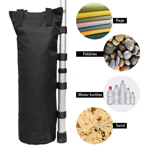 4 sacs de sable de 50 cm, noirs, pesant chacun 25-30 lb 1