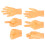 Tiny Hands 6 pezzi Copri dita in silicone - 7 cm, Multicolore 15