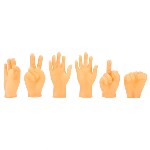 Tiny Hands 6 pezzi Copri dita in silicone - 7 cm, Multicolore 1
