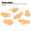 Tiny Hands 6 pezzi Copri dita in silicone - 7 cm, Multicolore 10