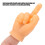 Tiny Hands 6 pezzi Copri dita in silicone - 7 cm, Multicolore 7