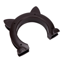 Porta per gatti a forma di testa di gatto in ABS marrone 22,5 x 26,5 x 5,5 cm