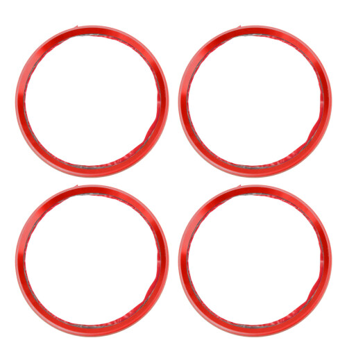 4 pezzi Spaziatore ad anello per mozzo centrico in lega di alluminio rossa 1