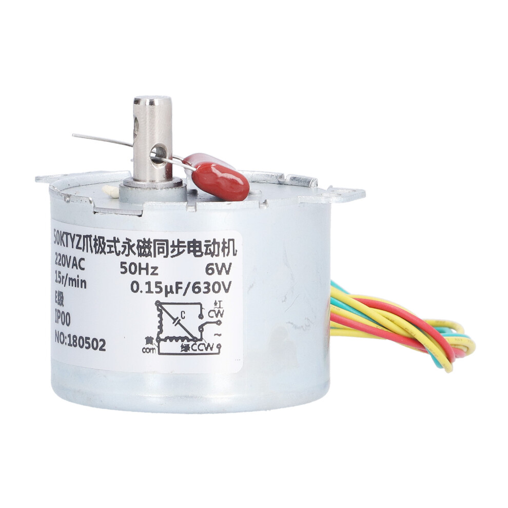 Synchronous Motor 15Rpm Geared Micro Speed Reduction Transmission Parts With Capacitor Ac220v 7601322402911