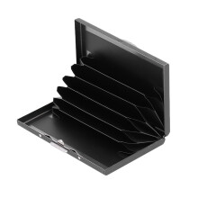 Protecteur pour porte-cartes en acier inoxydable noir
