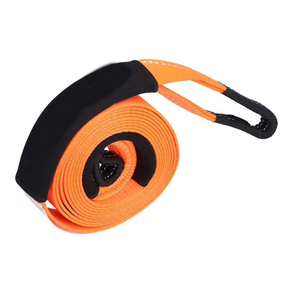 Tow Rope Offroad Recovery Polyester Pulling Pull Strap 5 Metres 5 Ton For Car Vehicle( ) Orange 7891322402954