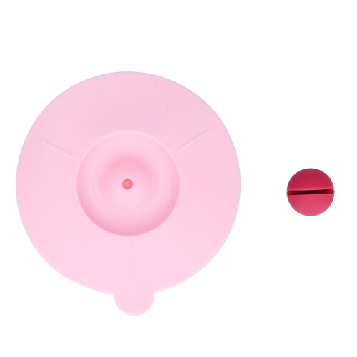 Couvercles de mug anti-poussière en silicone, rose, 10,1 cm 1