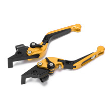 Motorcycle Adjustable Brake Clutch Lever CNC Aluminum Alloy Replacement for YAMAHA TMAX 530 2012‑2019Gold