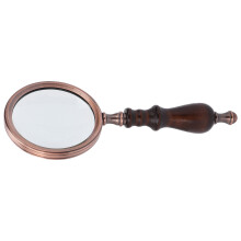 Loupe rétro 10x, poignée en bois, 22,5  9  3 cm