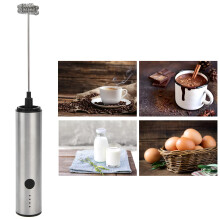Mini mousseur à lait électrique USB 800 mAh inox