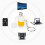 2 Go USB 2.0 Cartoon Beer Mug U Disk PVC+Métal 12